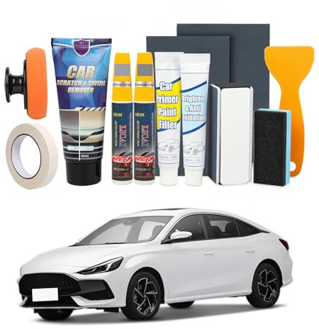 Efface Rayure Voiture, Anti Rayure Voiture Carrosserie, Efface Rayure Profonde Voiture Avec Car Scratch Remover et Stylo Peinture Voiture pour Surfaces Automobiles (12, Gris argenté + Gris titane)