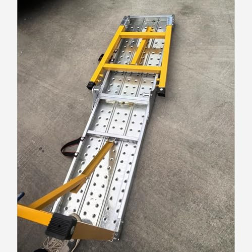 Impalcature Piattaforma per ponteggi ad altezza regolabile per imbianchini, 600 kg di portata, Ponteggi per pittura murale/lavaggio tetti, Piattaforma di lavoro portatile con maniglia(1.8m (70.9inch))