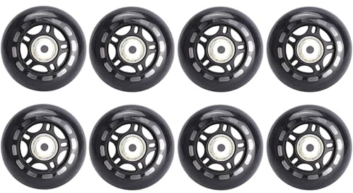 JCCHT Roues de Roller en Ligne 82A avec roulements, Roues de Rechange 76 mm/80 mm, Accessoires pour Patinage de Rue intérieur/extérieur, Roues en PU,76mm