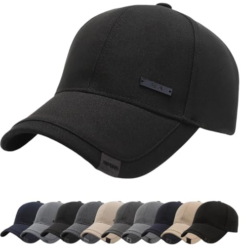 Gorra de Béisbol Invierno Hombre Plegables Sombrero de Invierno Gorra cadete Militar cálido Trampero piloto Sombreros Kent Visera esquí Caza Winter Cadet Trapper Hombre Cap