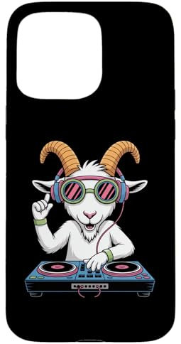 Dj Chèvre Avec Lunettes Et Casque Coque pour iPhone 15 Pro Max
