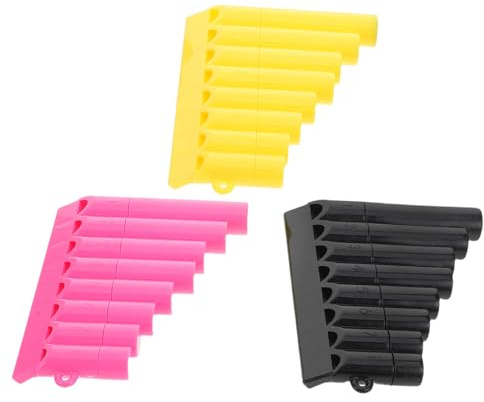 Toddmomy Flûte De Pan En Plastique 8 Tubes Lot De 3 Flûte De Pan Pour Enfants Instrument De Musique Pour Débutants Jouet Musical Préscolaire Pour L’Éveil Musical À La Maison