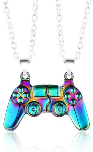 YUVKIN Doppelte Freundschaftskette - Magnetische BFF Kette - Anhänger - Geschenk für Gamer