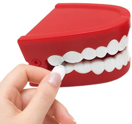 Holdes Jouet à remonter avec des dents qui claquent - Cadeaux amusants et articles de farces - Jouet avec mouvement et fausses dents - Pour enfants, familles, amis, adultes, filles
