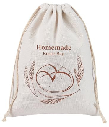 Qsvbeeqj Sustainable Packaging Pouches Functional Linen Drawstring Bag Portable Holder for Bread and Fruits Drawstring Bag