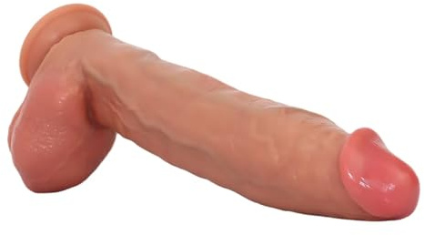 Cafurey Realistischer Anal Dildo mit Saugnapf,Silikon Dildos für Frauen & Paare, Flexibles Sexspielzeug für die Frau, Analdildo Penis für Solo & Vorspiel (L)
