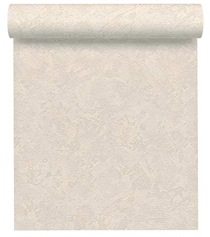A.S. Création 338631 33863-1 Papier peint intissé avec paillettes Aspect spatule Crème Gris métallisé 10,05 m x 0,53 m