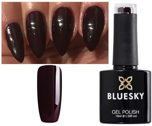 Bluesky Gel Nail Polish Purple Dark Maroon Chestnut Purple Plum A77 UV LED Soak Off 10ml (Requires Drying Under LED UV Lamp)