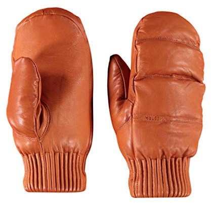 Hestra Valdres Fäustlinge Fausthandschuhe Lederhandschuhe Damen/Herren - mit Futter Winter Herbst-Winter - 9 HS braun