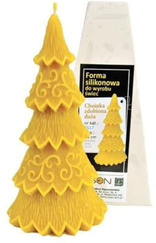 LYSON Kerzengießform Silikonform Der geschmückte Weihnachtsbaum, Aromatherapie Kerzen 3D Groß Bienenenwachskerzen Kerzenherstellung Bienenwachskerzen gießen Geschenkidee wiederverwendbar