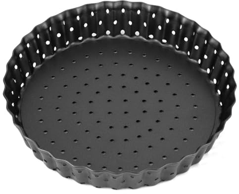 Agatige Carbon Steel Pizza Pans with Holes, 14cm/5.5Inch Baking Tray Round Nonstick Perforated Pizza Baking Set with Holes and Removable Bottom for Home Kitchen Oven Baking