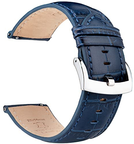 OTTOODY Leder Uhrenarmbänder 18mm 20mm 21mm 22mm Alligator Grain, Schnellverschluß Armband für Herren Damen, Hochwertige Ersatz Uhrenarmband für Uhr und Smartwatch