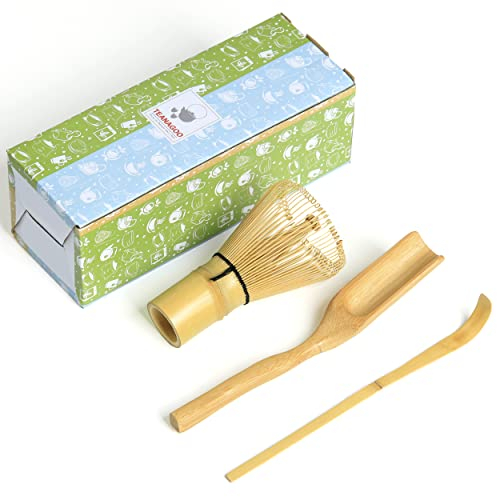 TEANAGOO Japanese Matcha Ceremony Accessory, Matcha Whisk (Chasen), Traditional Scoop (Chashaku), Tea Spoon, Whisk Holder,I5, The Perfect Set to Prepare a Traditional Cup of Matcha., TG-I5