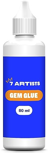7 Artists Pegamento Textil para Piedras Preciosas de Bisuteria Decorativas 80 ml Pegamento Gemas para Pegar Ropa | Fabric Glue