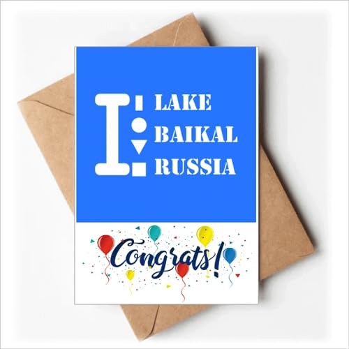 Baikalsee Russland Art Deco Mode Hochzeit Karten Glückwunsch Gruß Umschläge