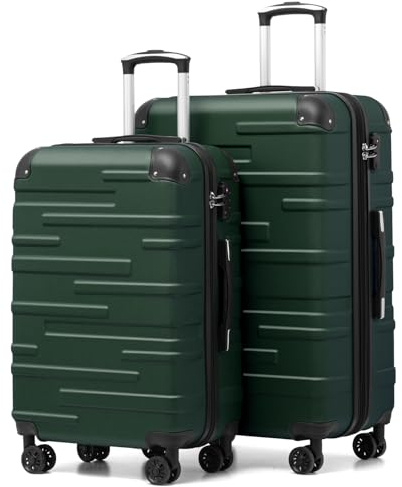 COOLIFE 2-TLG Kofferset, L+XL, leicht Reisekoffer mit TSA, ABS-Hartschale