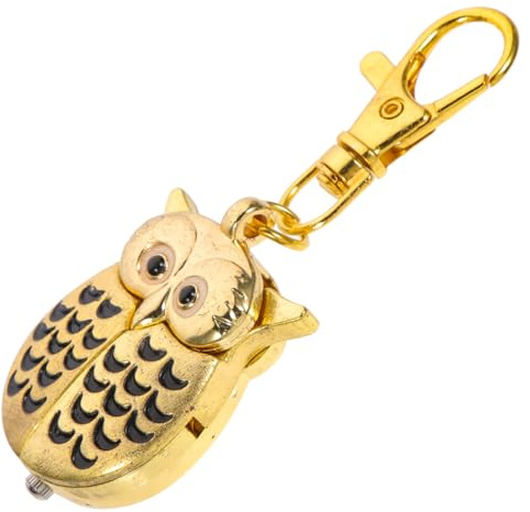 SAFIGLE 1Stk Eule hängt am Tisch Mini-Taschenuhr Eule Taschenuhr eulenschlüsselänger owl key holder Schlüsselanhänger Schlüsselbund Schlüsselkette in Eulenform Cartoon- Mädchen