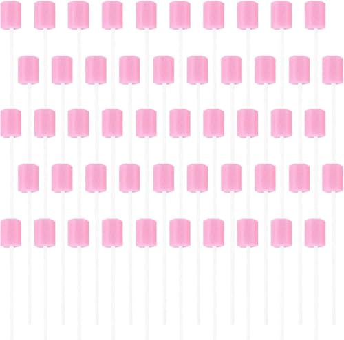 100 Pezzi Tamponi Orali Tamponi di Cotone,Igiene orale Bastoncini,Tamponi Orali Bastoncini,per L'igiene Orale Quotidiana e le Esigenze Domestiche di Adulti,Bambini o Animali Domestici (Rosa)