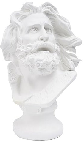 ABOOFAN Scultura in Resina Ritratto in Gesso Imitazione, Busto Maschile Da Scrivania Base Stabile, Ornamento Artigianale Per Decorazione Casa, Studio, Caffetteria e Bar