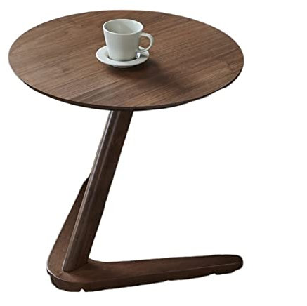 Table D'Appoint Tables de salon Table d'appoint pour la maison Meubles Table basse ronde pour salon Petite table de chevet Design Table d'appoint Canapé-lit Petit bureau minimaliste (noyer marron)