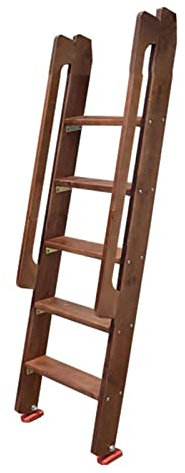 Bunk Bed Ladder Heavy Duty Bunk Bed Ladder for Home Camper Motorhome, 125cm/ 150cm Tall Wood Loft Bed Ladder with Handle& Anti-Slip Feet, Load 330lbs (Size : 5 Step 150cm/59)
