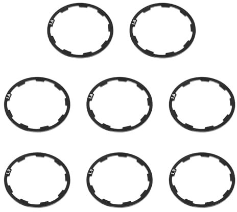 DAYnagh 8Pcs Fahrrad Tretlager Unterlegscheibe Aluminium Schwungräder Naben Spacer Fahrräder Niedrige Spacer Unterlegscheibe Tretlager Dichtungen