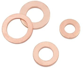 Messing Unterlegscheiben Unterlegscheiben Runddich 5 Stück DIN7603 M6 M8 M10 M12 M14 M16 M18 M20 T3 O-Ring-Dichtungsring Kupferscheibe Bootsscheibe Flachdichtring Fitting(M16 (16x22x2))