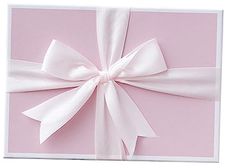 Healeved Geschenkbox aus Hochwertigem Karton Stabil und Formstabil mit Weißer Schleife Kreativ und Elegant für Hochzeiten Weihnachten und Valentinstag