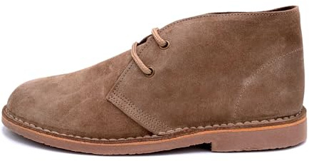 Botas Safari de Piel Serraje para Hombre y Mujer - Pisamierdas/Pisacacas/Pisamonas Clásicas - Suela Antideslizante, Hechas en España (Arena, Sistema tallas calzado EU, Adulto, Números, mediano, 44)
