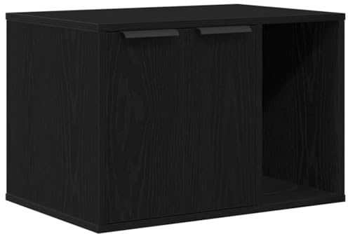 vidaXL Katzentoilettengehäuse Schwarze Eiche 60 x 40 x 40 cm Holzwerkstoff