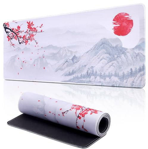 Yimomoyi Tapis de Souris de Jeu, 800 x 300mm XXL Tapis Souris Gaming Grand, Tapis Bureau Antidérapant Étanche, sous Main Souris à Bords Cousus pour Gamer, Ordinateur, PC