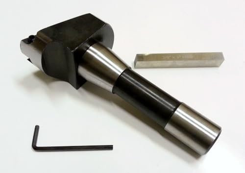 ZAPTON 2.5 Inches Head Diameter Fly Cutter R8 Shank Milling Machine | 1/2 x 1/2 x 4 Square HSS Tool Bit | Hardened Steel