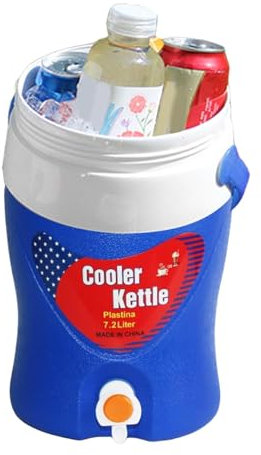 Distributeur d'eau isolé, distributeur de boissons isolés - Dispensateur de boissons chaudes et froides avec robinet,Buvez une cruche avec une poignée, une cruche plus fraîche pour les sports de campi