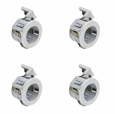 DZSYANJIASM Parksensoren PDC Einparkhilfe Sensor Halter Halterung 39681-TL0-G01 39681TL0G01 4 Stück Für Nissan 89348-33080 89348-06020 Einparkhilfe(Weiss)