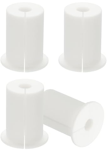 PATIKIL Wall Grommets for Cables 1, 4 Pcs Cable Routing Kit Silicone Hole Grommet Feed Through Bushing for Ethernet Accessories with 0.33 (8.5mm) Hole, White