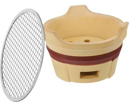 BAZEITFLOW 2sets Terracotta Portatile Per Barbecue Carbonella Per All Resistente Temperature Per Grigliate Completamente