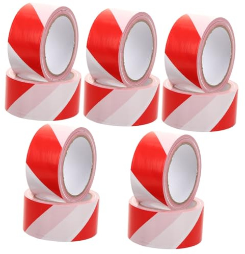 PRETYZOOM 5 Set Nastro Cautela Rosso E Bianco Non Adesivo Per Segnalazione Pericolose Per E Halloween Design Infortunistico E Personalizzabile 2 * 5