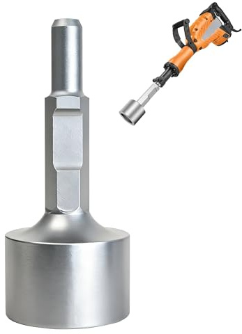 TINMAGI Jack Hammer Star Picket Driver, SDS HEX Driver Chiodo Terra, Punta Scalpello 85x105x220mm, per Martello Demolitore, l'Inserimento di Pali in Legno, Tubi, Tubi in Acciaio