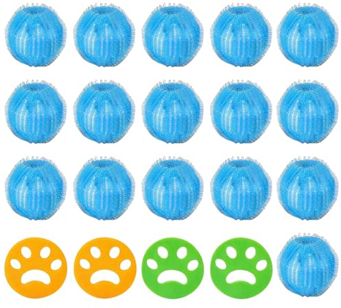 Pet Hair Remover for Laundry, 20 Pack Hair Remover for Washing Machine, Reusable Pet Fur Laundry Catcher