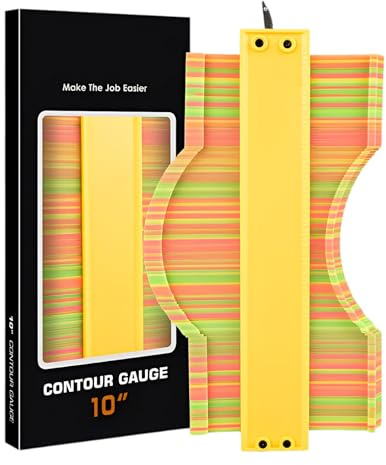 Contour Gauge Profile Tool with Lock, 10 & 5 Inch Super Gauge Shape and Outline Tool, Gifts for Men Women Dad Boyfriend Husband-Precisely Copy Irregular Shape Duplicator-Cool Gadgets (10 INCH)