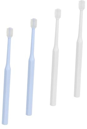 DIYEAH 4 Stück Packung Zahnbürsten aus Kunststoff und Tpe für Katzen und Hunde mit Ergonomischem Design zur Einfachen Zahnreinigung im Haustierbedarf