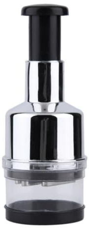 OSALADI Hachoir à Ail Manuel en Inox 1 Pièce Broyeur Multifonction pour Couper Ail, Oignon et Légumes Outil Cuisine Pratique pour Usage Domestique, Trancheuse D’ail Facile à Nettoyer