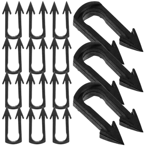 YOSADIER 200 Stück Pvc Pflanzenclips zur Befestigung von Rankpflanzen und Weinreben Leicht und Stabil für Garten und Innenbereich Schwarz