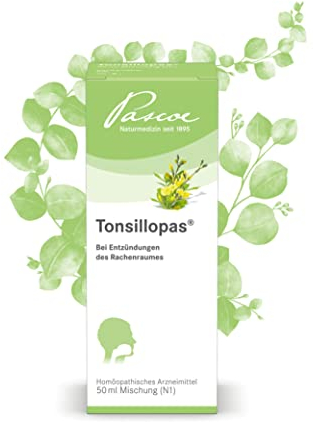Pascoe® Tonsillopas: bei Halsschmerzen, Mandelentzündung & Schluckbeschwerden - lindert bei Erkältungen Entzündungen im Hals - beim 1. Kratzen im Hals - für jede Hausapotheke & Reiseapotheke (50 ml)