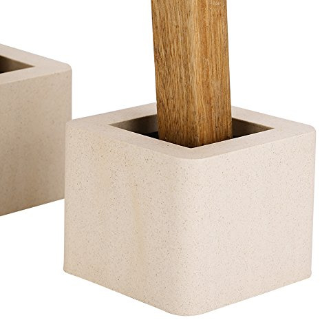 Greensen Bed Risers, 4 Pack Furniture Risers Elephant Feet Furniture Raisers, Square Elephant Feet Risers, Chair Leg Raisers, Table Riser, Heavy Duty Risers for Sofa and Table