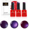 Bluesky Gel Nail Polish Set, Purples, Purple Grape 80551, Lilac Sparkle A064, Violette Sparkle 80543, 3 x 5 ml, (Requires Curing Under UV or LED Lamp)