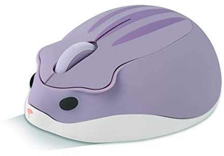 elec Space Kabellose Maus,Niedliche Optische Hamsterform Maus, 1200 DPI Rauschunterdrückung Ultra Portable Travel Mouse, 2,4 GHz mit USB Unifying Receiver, für PC/Mac/Laptop Kids Girl Gift(lila)