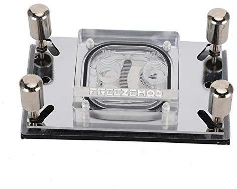 KIKYO Bloc de Refroidissement par Eau, Waterblock CPU avec Micro Channel pour CPU AM3 + / AM4 / FM2 +