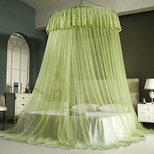 GroßE Moskitonetz Doppelbett, 1.5m Kuppel Spitze Bett Baldachin Zum Single Zu King Size Betten Ideal Für Schlafzimmer Dekorative,Grün