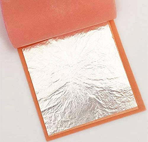 Golden Star Waraq Company Chandi Vark/Edible Silver Leaf Jumbo Sized 4X6 Inch Sheet/German Finest Silver Leaves for Sweets/Face Pack/Chandi ka Warq Glitters (100)